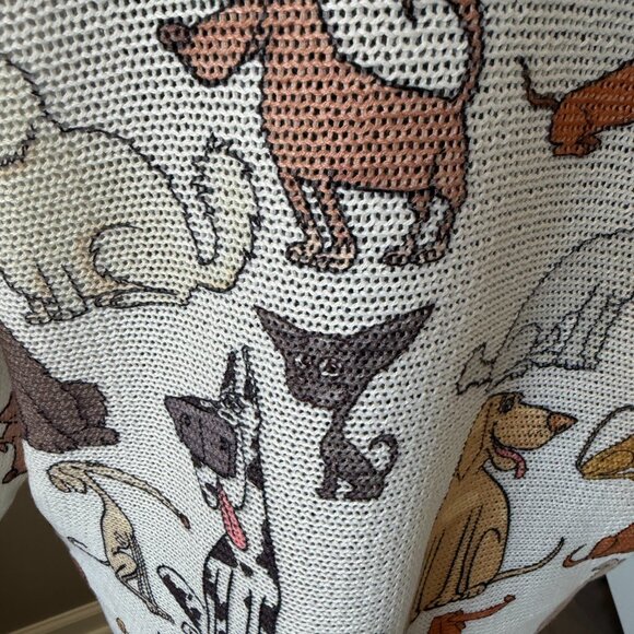 Made in Italy One Size Dog Lovers Dolman Sleeve Lightweight Sweater - Picture 4 of 9